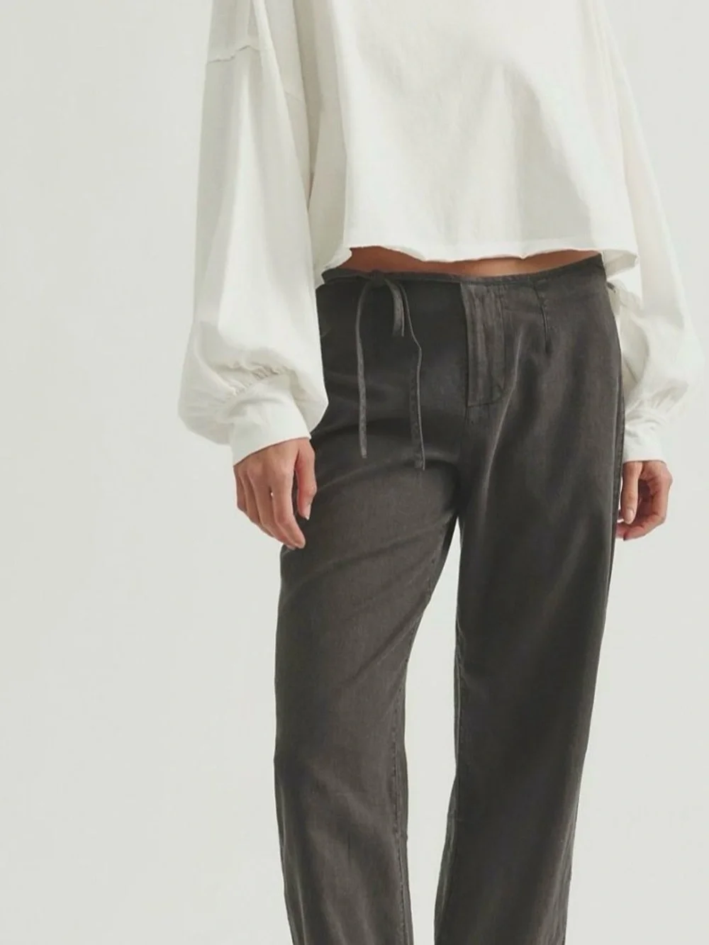 Free People We The Free Sandy Long Sleeve Top. NWT.  Clean ivory